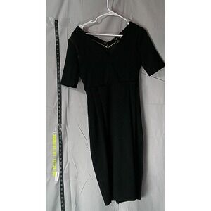 H&M Black Dress Womens Short Sleeve Sheath Cocktail Career